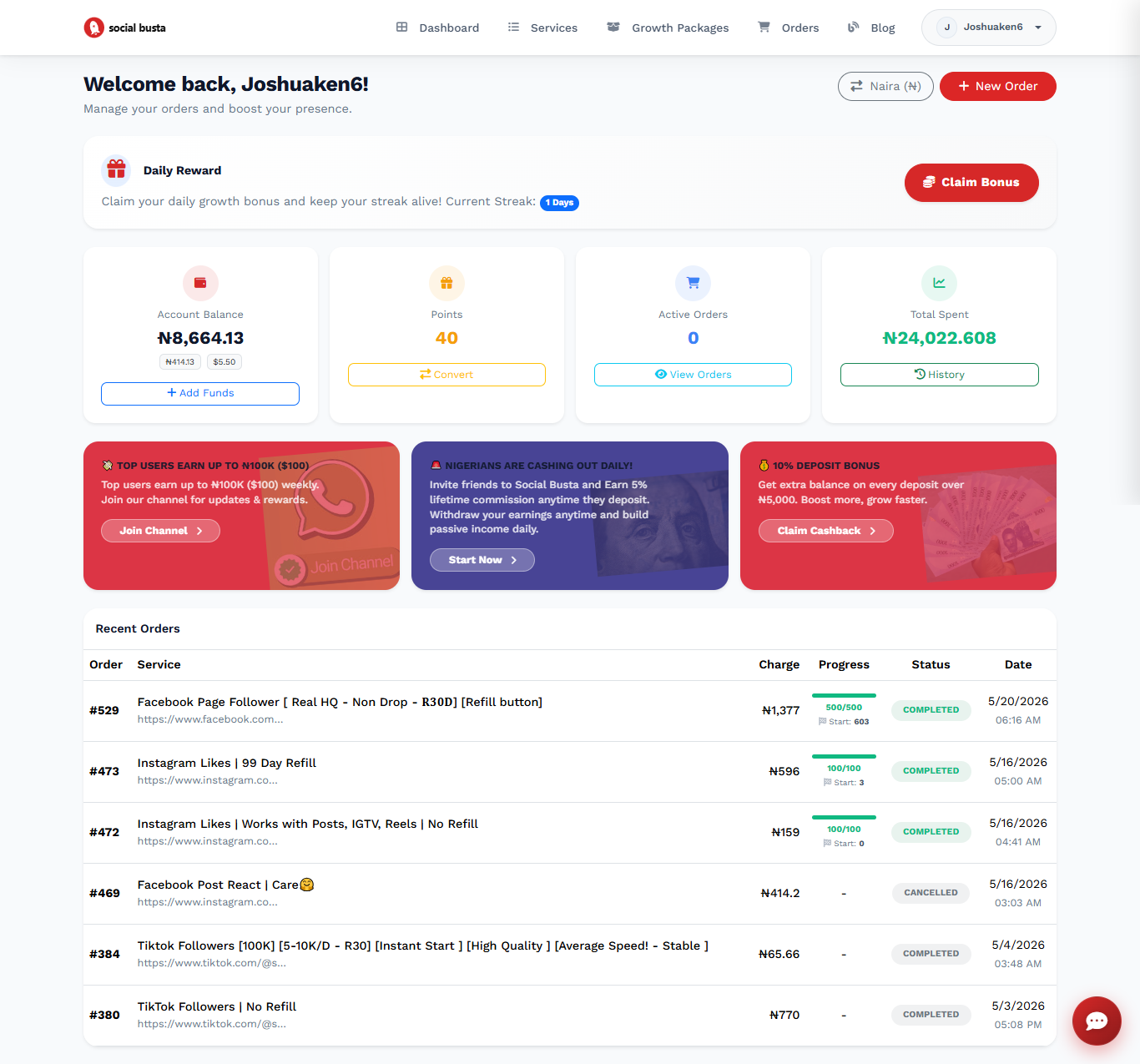 Social Busta | The Fastest Way to Grow on Social Media In Nigeria screenshot