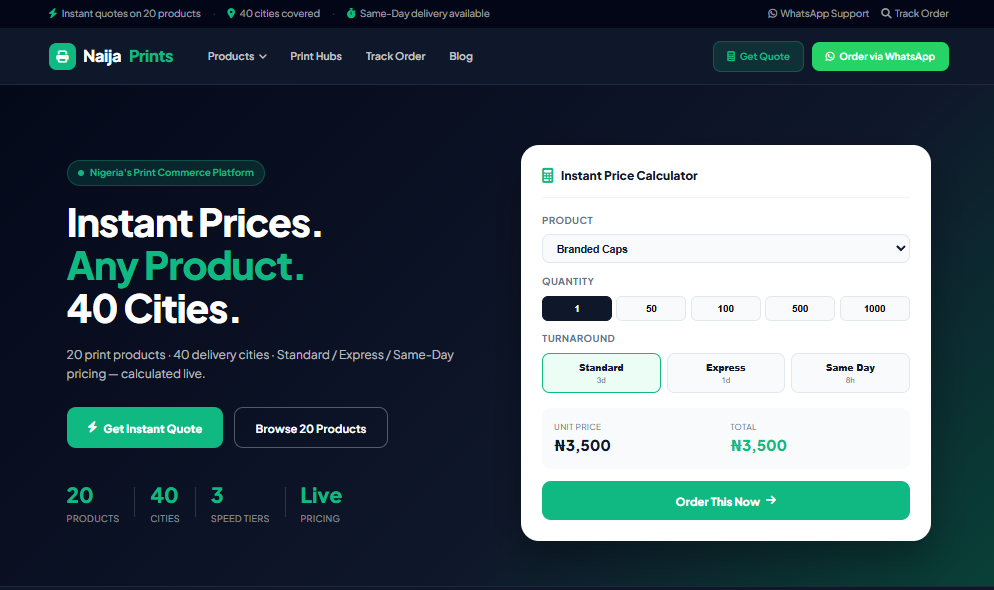 Naija Prints | Nigeria's Print Commerce Platform