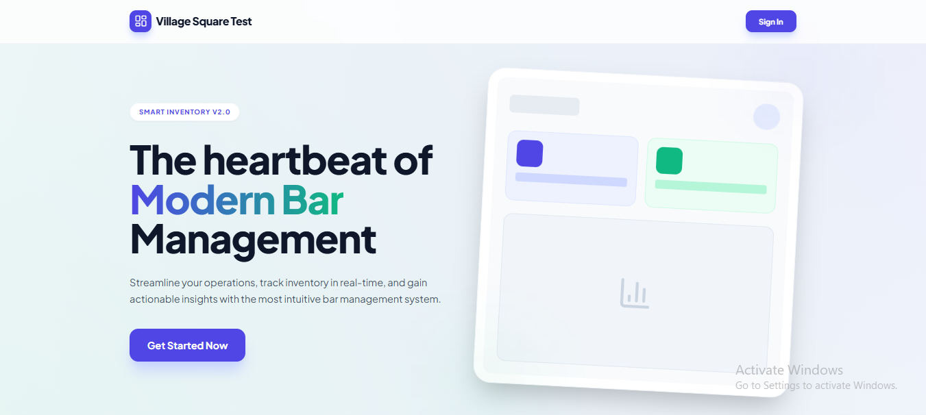 Village Square - Bar and Lounge Management System